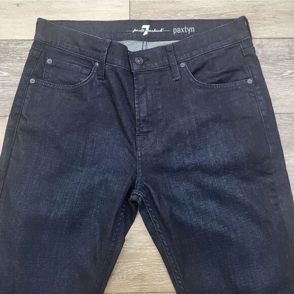 7 For All Mankind Paxton men's dark blue wash jeans - Picture 2 of 11